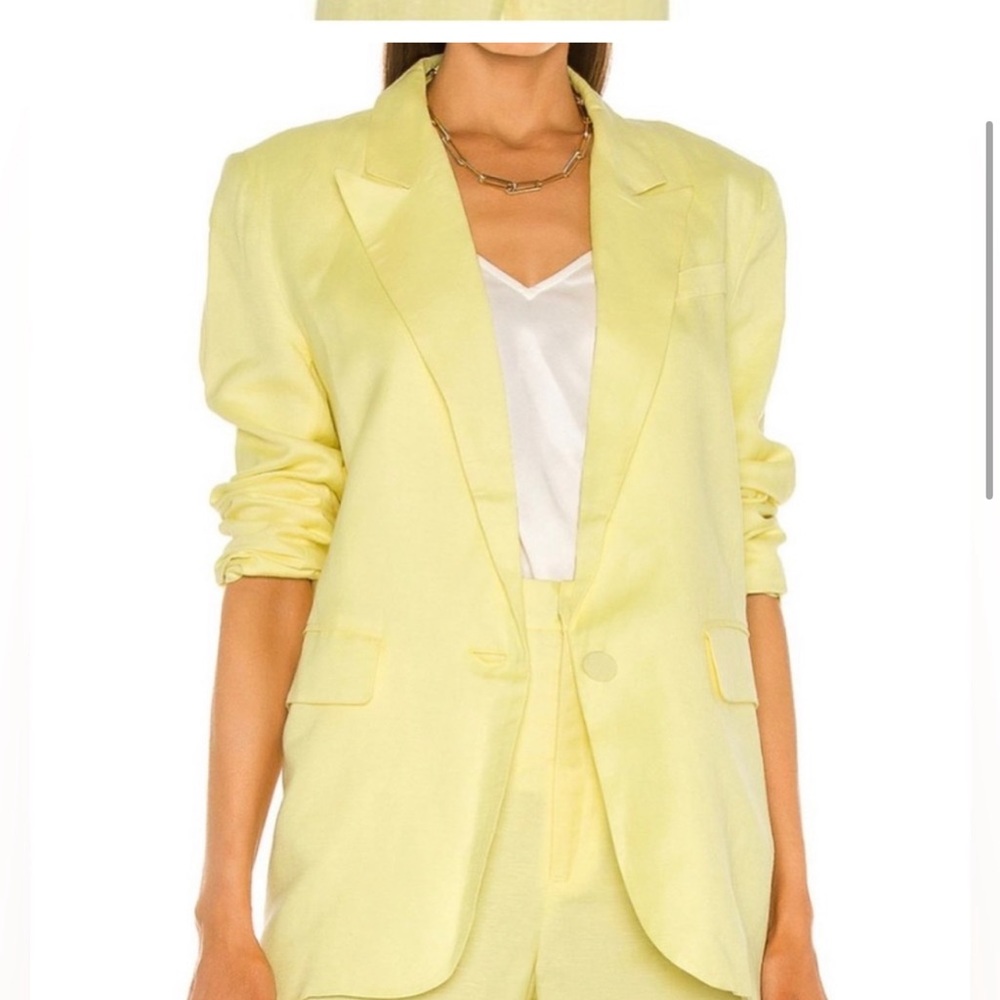 Bardot Summer Linen Blazer Sunshine Yellow Linen Size Medium